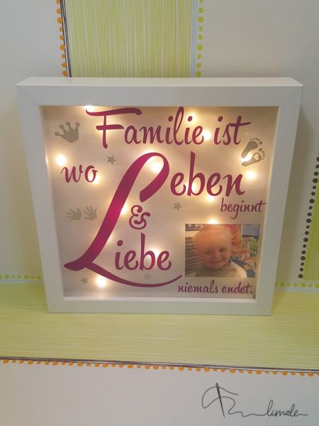 Designrahmen 23x23cm beleuchtet